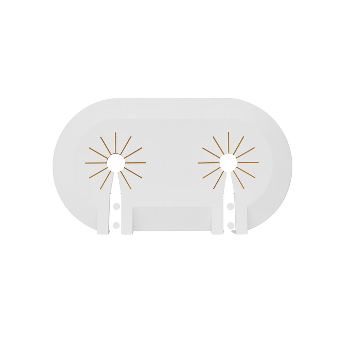 Slika Cevna rozetna dvodelna bela (124)